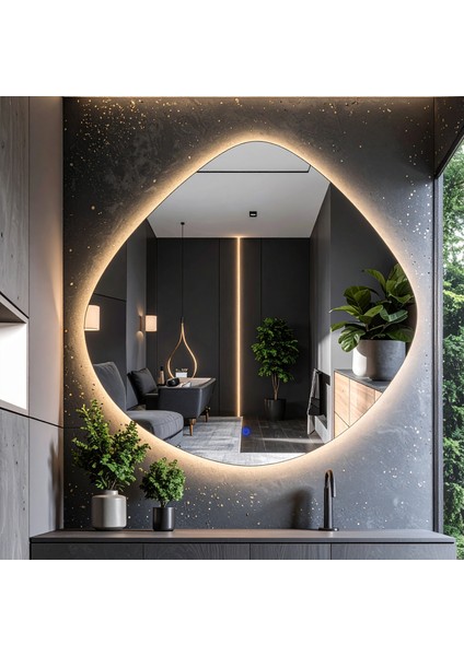 Zynor Günışığı Led'li Lazer Kumlamalı Lavabo & Banyo Aynası (Dokunmatik Sensörlü) modelleri