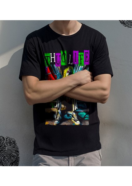 'joker – Thug Life Thematic 'regular-Fit' Baskılı 'regular-Fit' Unisex Tişört