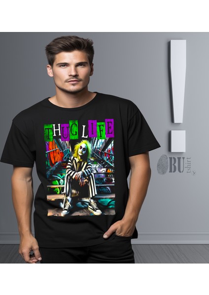 'joker – Thug Life Thematic 'regular-Fit' Baskılı 'regular-Fit' Unisex Tişört