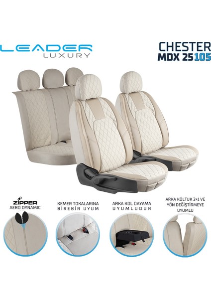 Skoda Yeti Uyumlu Lüx Yarı Deri Oto Koltuk Kılıfı Ön Arka Takım Caprice Bej Auto Good Store fiyatları