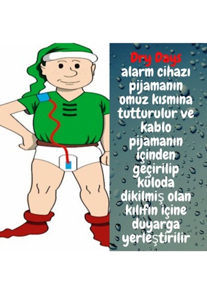 İdrar Alarm Cihazı, Yatak Islatma Duyarlı ve Sesli Uyarı, Dry Days