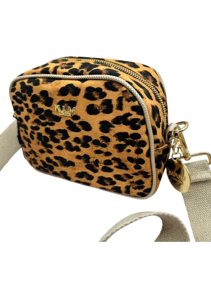 Omuz Askılı Leopar Desenli Premium Kadın Çantası 21X16X9CM modelleri