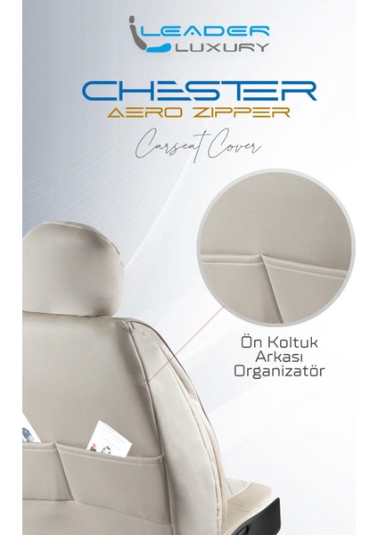 Subaru Outback Uyumlu Lüx Yarı Deri Oto Koltuk Kılıfı Ön Arka Takım Caprice Bej Auto Good Store