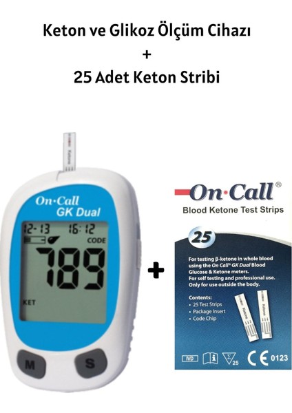 Keton ve şeker ölçüm cihazı, 25 adet şerit ile sağlıklı yaşam destekçisi ürün