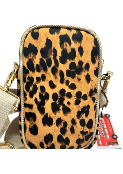 Çarpraz Omuz Askılı Leopar Desenli Premium Kadın Çantası 19X12X8 fırsatları
