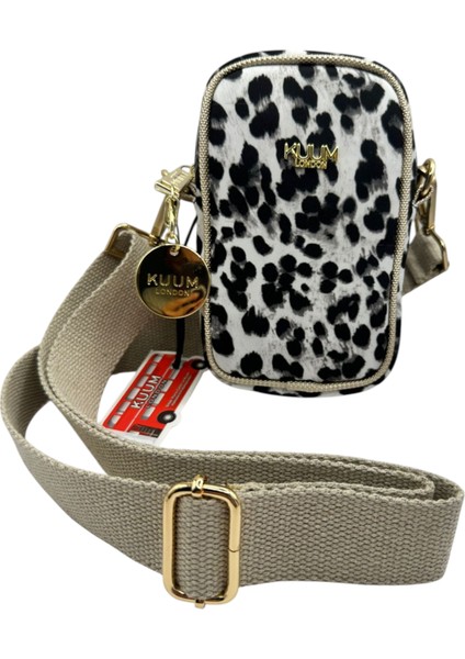 Çarpraz Omuz Askılı Leopar Desenli Premium Kadın Çantası 19X12X8