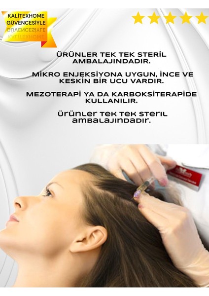 Prp Iğne Ucu Dolgu Botox - Mezoterapi Iğnesi 30G 0,3 x 13MM 100 Adet