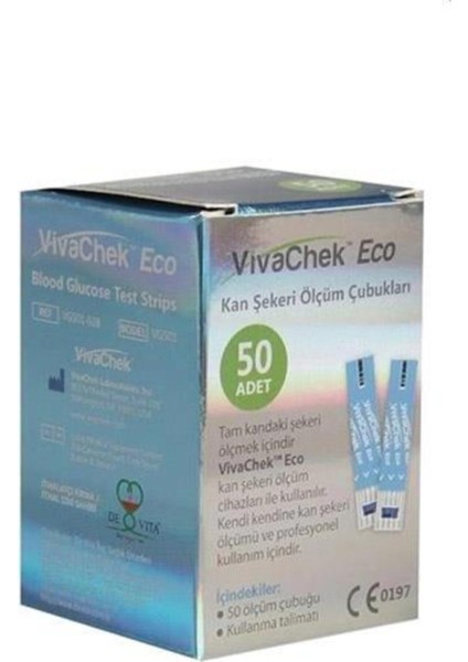 Eco Strip Şeker Ölçüm Çubuğu, 50 adet, güvenli ve kolay kullanım, menşei CN