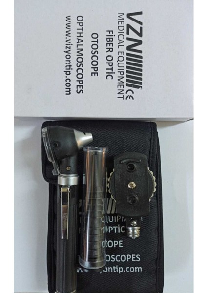 Fiber optik otoskop ve oftalmoskop seti, güvenilir ve temiz muayene araçları