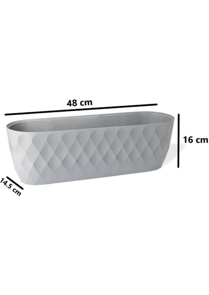 KRS-472 Dekoratif Yakamoz Balkon Saksı 6.5 Litre No 2 fiyatları
