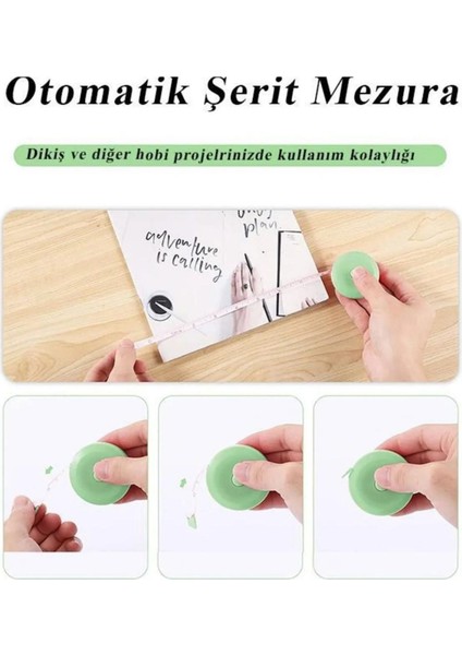 Renkli otomatik makara basmalı mezura, vücut ölçüm için 1,5 m indirimleri