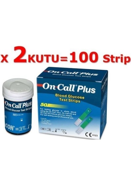 Ölçüm Çubuğu Test Strip 100 Adet, 2 Kutu (50 Adet x 2) fiyatları