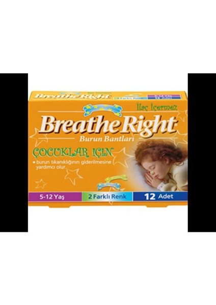 Breathe Rıght Bur.ban.çocuk 12'li, rahat ve ferah uyku için ideal ürün seti