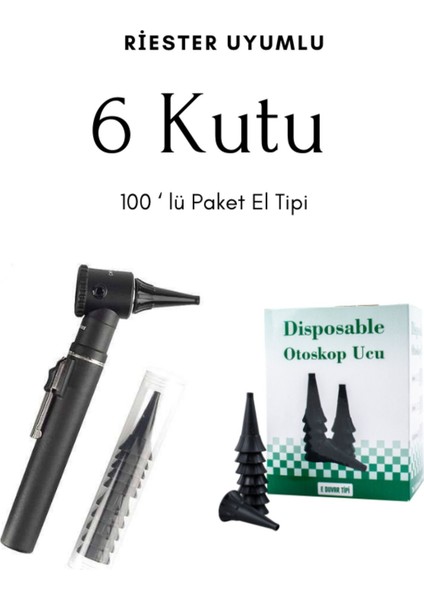 2,5mm Otoskop Ucu, 600 adet, tek kullanımlık, güvenilir ve pratik kullanım