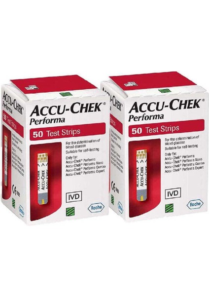 Sağlıklı Ölçüm İçin 50'li Performa Şeritleri, İki Paket