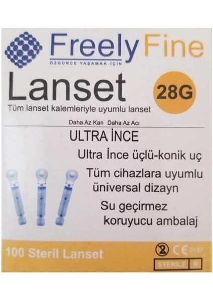 Steril Yassı Lanset 100 Adet, Güvenli ve Uyumlu Tıbbi Malzeme, Sağlık ve Bakım İçin
