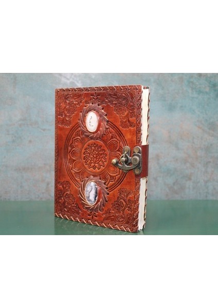 Taşlı Deri Defter Model 2