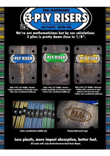 3 Ply Venture Riser Pad modelleri