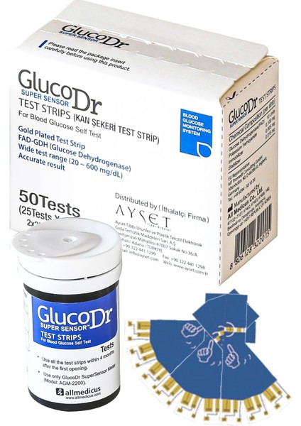 Sağlıklı yaşam için 50 sensör şeridi, güvenle kullanın, yüksek kalite, güvenilir performans