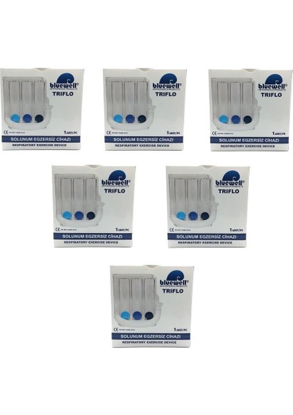 Solunum Egzersiz Cihazı Triflo 3 Top 6 Adet, Sağlıklı Nefes İçin Güçlü Destek