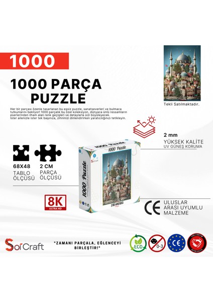1000 Parça Puzzle Şehir Manzarası Minyon