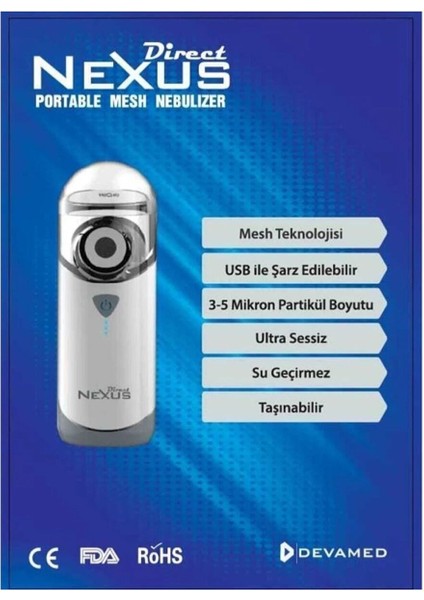 Taşınabilir Mesh Nebulizatör, Hafif ve Pratik Solunum Cihazı