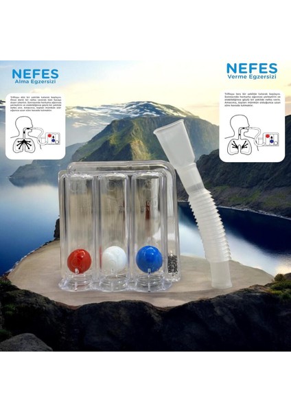 Triflo Solunum Egzersiz Cihazı Nefes Güçlendirme Aleti