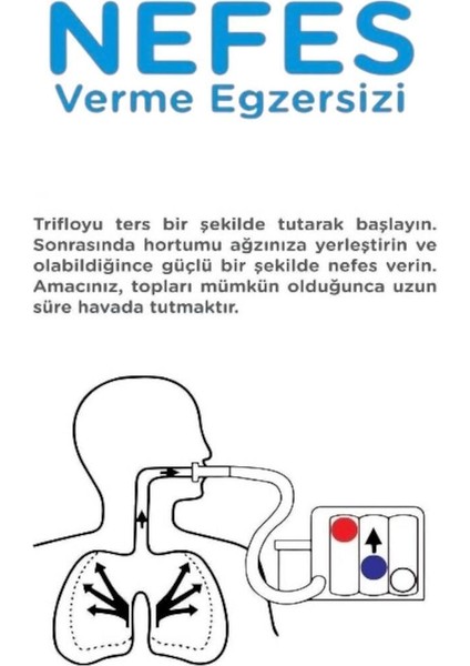 Triflo Solunum Egzersiz Cihazı Nefes Güçlendirme Aleti