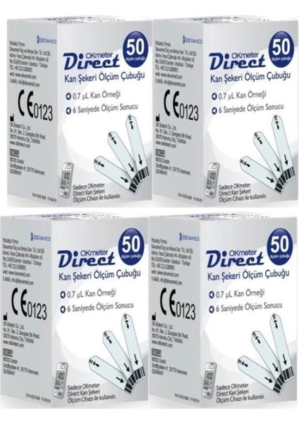 Okmeter Şeker Ölçüm Test Stripleri 50'li-4 Kutu