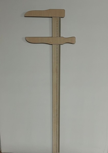 Ahşap bebek boy ölçer, doğal malzeme, güvenli ve şık tasarım, TR menşei