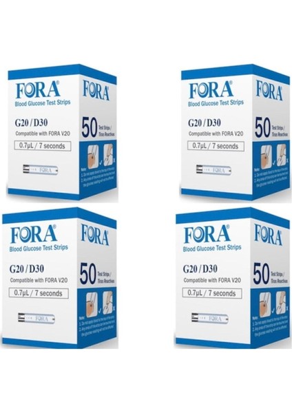 Yüksek hassasiyetli şeker ölçüm çubukları, 4 kutu, toplam 200 adet, güvenilir kullanım