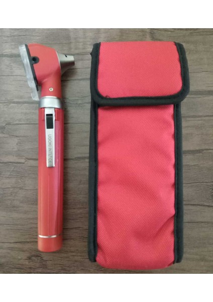 Beyaz LED Işıklı Otoskop, Kırmızı Renkli, Profesyonel ve Net Görüntü Sağlar