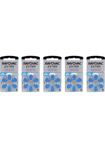 Yüksek Performanslı 675 Numara Işitme Cihaz Pili 5'li Paket