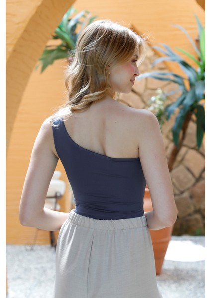 Basic Tek Kol Crop Bluz