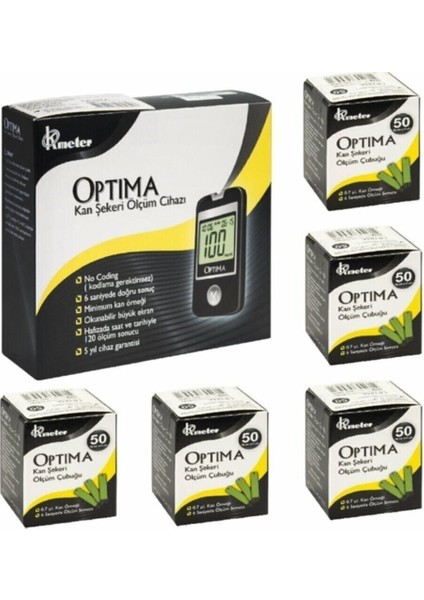 Seker Ölçüm CIHAZI+250 Strip 5 Kutu