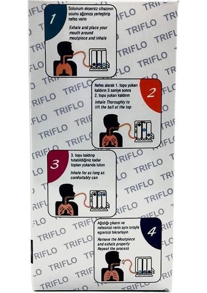 Solunum Egzersiz Cihazı Triflo 3 Top, Sağlıklı Nefes ve Güçlü Akciğerler, Türkiye Menşei