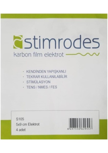 Tens Cihazı Pedi 5x9 cm, 8'li, Çin Menşei, Sağlıklı Elektronik Destek