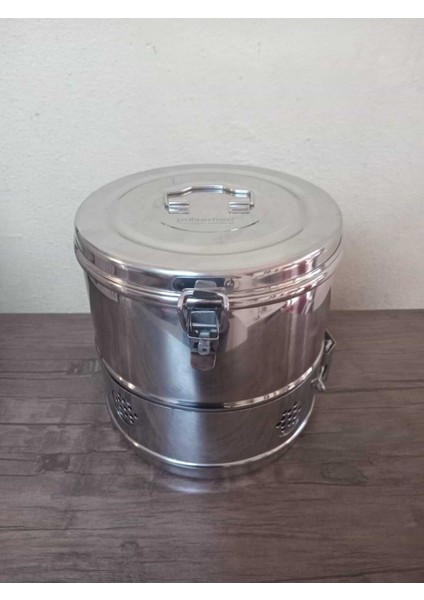 Paslanmaz Çelik Tromel 19x19cm, Dayanıklı ve Güçlü Tasarım