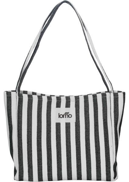 One Omuz Çantası – Hem Günlük Hem Tatil Şıklığı Mini Clutch Hediye - Siyah Çizgili fırsatları