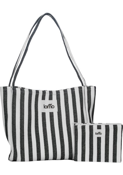 One Omuz Çantası – Hem Günlük Hem Tatil Şıklığı Mini Clutch Hediye - Siyah Çizgili indirimleri