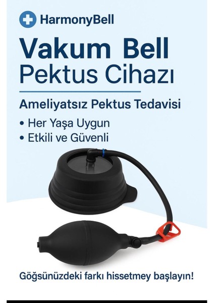 Silikonlu Vakum Bell Göğüs Destek Sistemi, 13 cm, Pektus Eksenkavatum için uygun, TR Menşei