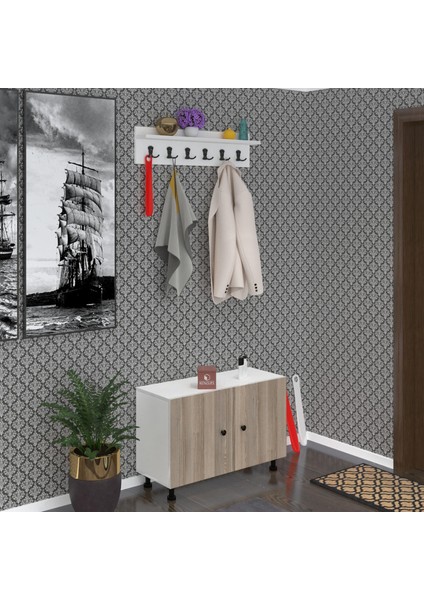 Kenzlife Portmanto Ayakkabılık ve Askılık Edik3 Crdbyz 53*080*32 Oniki Çift Ayakkabı Kapasitesi