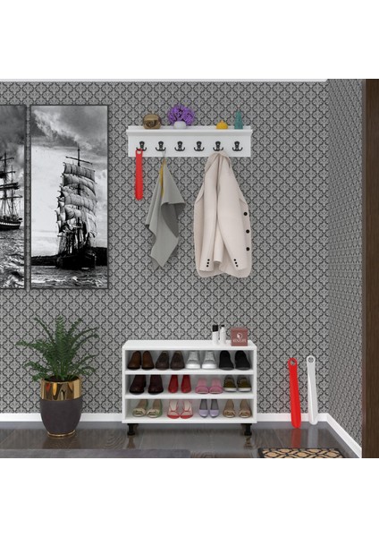 Kenzlife Portmanto Ayakkabılık ve Askılık Edik3 Crdbyz 53*080*32 Oniki Çift Ayakkabı Kapasitesi fiyatları