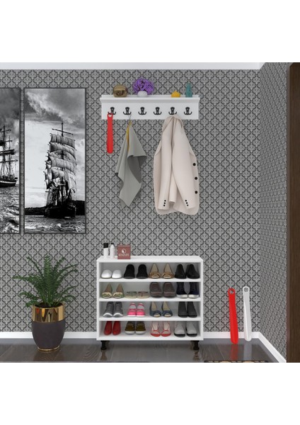 Kenzlife Portmanto Ayakkabılık ve Askılık Edik4 Cvzbyz 68*080*32 Onaltı Çift Ayakkabı Kapasitesi fiyatları