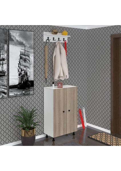 Kenzlife Portmanto Ayakkabılık ve Askılık Kalçın6 Crdbyz 98*060*32 Onsekiz Çift Ayakkabı Kapasitesi