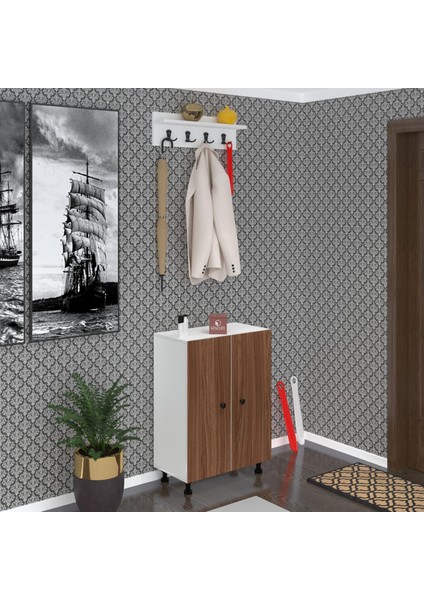 Kenzlife Portmanto Ayakkabılık ve Askılık Kalçın5 Cvzbyz 83*060*32 Onbeş Çift Ayakkabı Kapasitesi