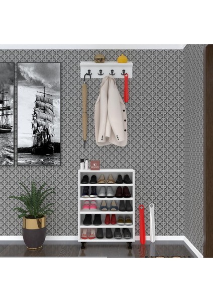 Kenzlife Portmanto Ayakkabılık ve Askılık Kalçın5 Byzbyz 83*060*32 Onbeş Çift Ayakkabı Kapasitesi fiyatları