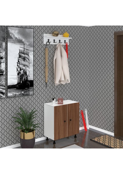 Kenzlife Portmanto Ayakkabılık ve Askılık Kalçın4 Cvzbyz 68*060*32 Oniki Çift Ayakkabı Kapasitesi