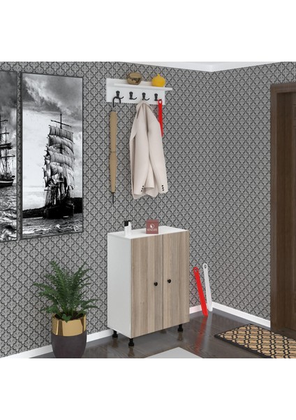 Kenzlife Portmanto Ayakkabılık ve Askılık Kalçın5 Crdbyz 83*060*32 Onbeş Çift Ayakkabı Kapasitesi