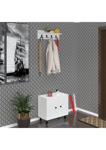 Kenzlife Portmanto Ayakkabılık ve Askılık Kalçın3 Byzbyz 53*060*32 Dokuz Çift Ayakkabı Kapasitesi